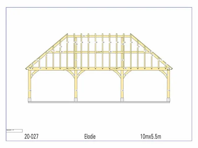 Fijnspar carport 10x5,5m - afbeelding 20 van  22