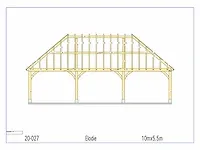 Fijnspar carport 10x5,5m - afbeelding 20 van  22