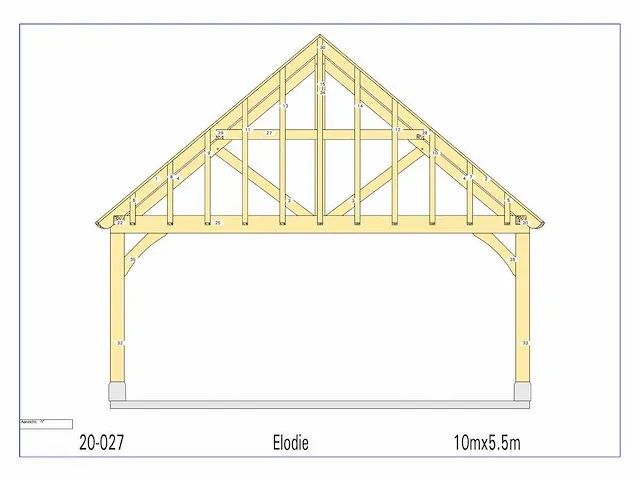 Fijnspar carport 10x5,5m - afbeelding 22 van  22