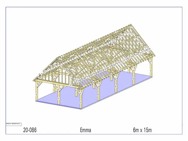 Fijnspar carport 15x6m - afbeelding 1 van  23