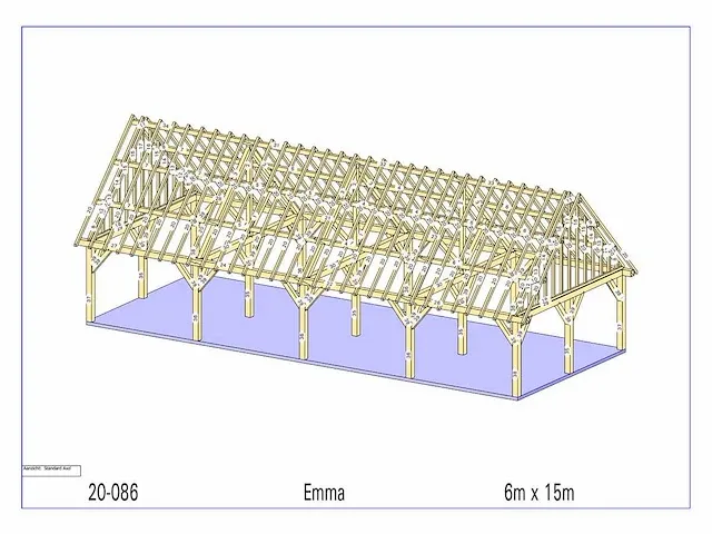 Fijnspar carport 15x6m - afbeelding 17 van  23