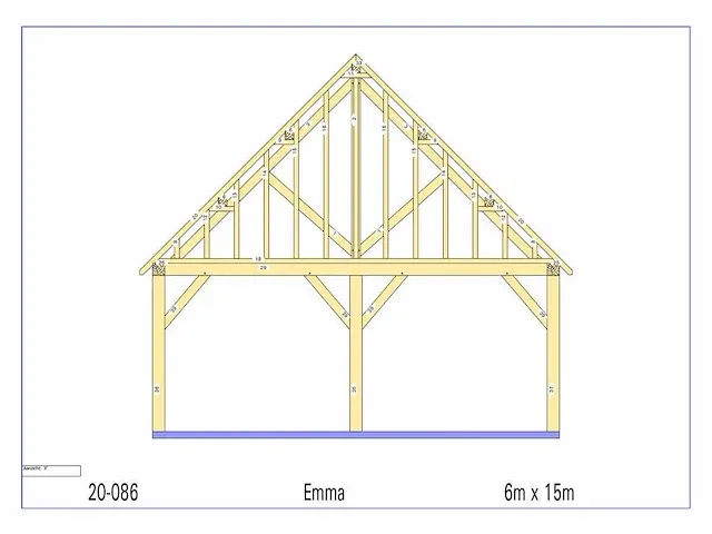 Fijnspar carport 15x6m - afbeelding 19 van  23