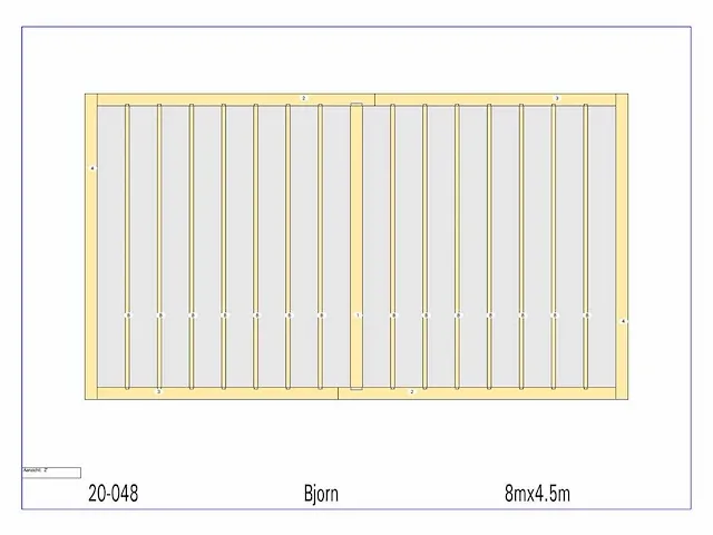 Fijnspar carport 8x4,5m - afbeelding 3 van  22