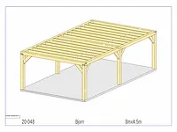 Fijnspar carport 8x4,5m - afbeelding 12 van  22