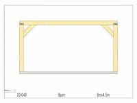 Fijnspar carport 8x4,5m - afbeelding 18 van  22