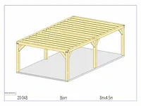 Fijnspar carport 8x4,5m - afbeelding 19 van  22