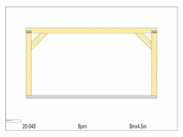 Fijnspar carport 8x4,5m - afbeelding 20 van  22