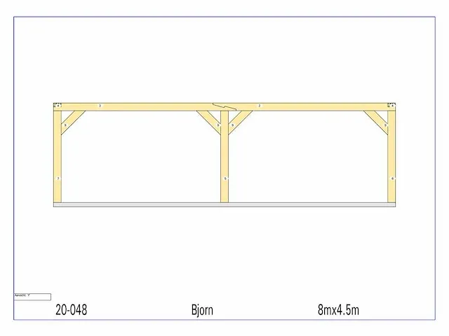 Fijnspar carport 8x4,5m - afbeelding 21 van  22