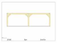 Fijnspar carport 8x4,5m - afbeelding 21 van  22