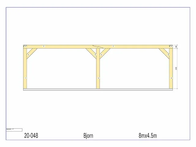 Fijnspar carport 8x4,5m - afbeelding 22 van  22