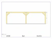 Fijnspar carport 8x4,5m - afbeelding 22 van  22