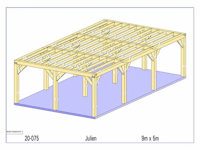 Fijnspar carport 9x5m - afbeelding 12 van  22