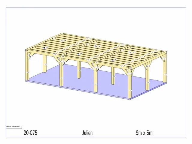 Fijnspar carport 9x5m - afbeelding 16 van  22