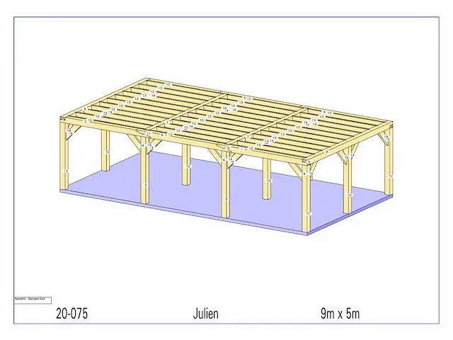 Fijnspar carport 9x5m - afbeelding 17 van  22