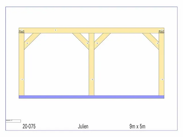 Fijnspar carport 9x5m - afbeelding 19 van  22