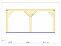 Fijnspar carport 9x5m - afbeelding 19 van  22