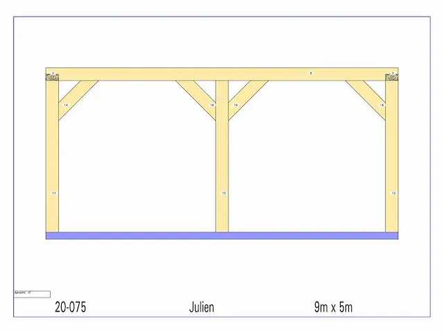 Fijnspar carport 9x5m - afbeelding 20 van  22