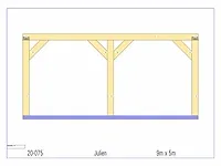 Fijnspar carport 9x5m - afbeelding 20 van  22