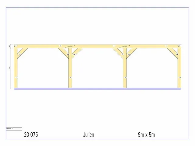 Fijnspar carport 9x5m - afbeelding 21 van  22
