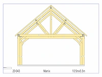 Fijnspar carport met dak en wandbekleding - afbeelding 3 van  28