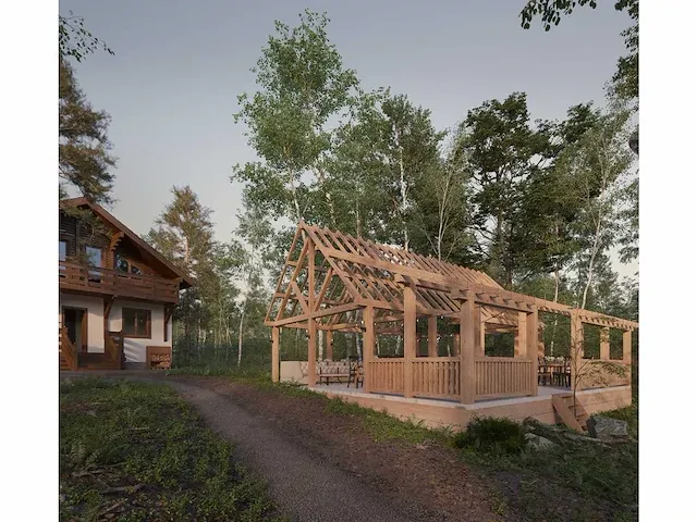 Fijnspar chalet 9x10m (90 m²) - afbeelding 1 van  26