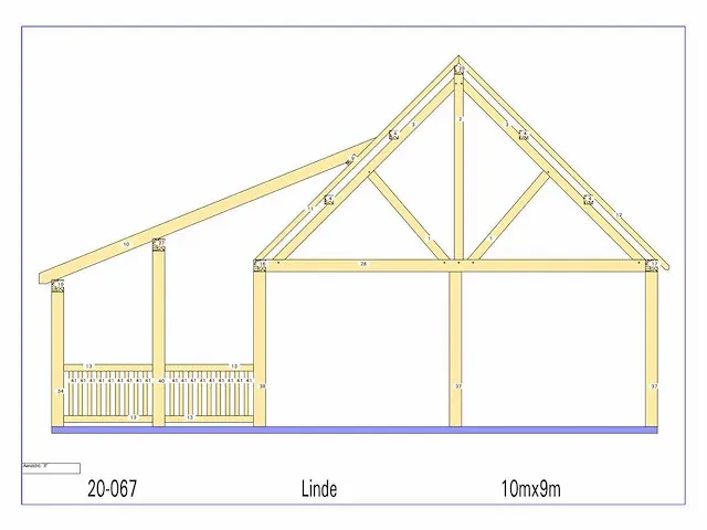 Fijnspar chalet 9x10m (90 m²) - afbeelding 22 van  26