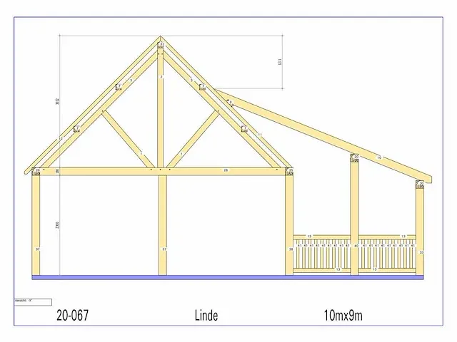 Fijnspar chalet 9x10m (90 m²) - afbeelding 24 van  26