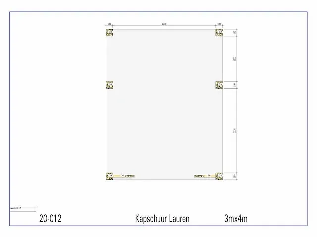 Fijnspar kapschuur 3x4m - afbeelding 2 van  21