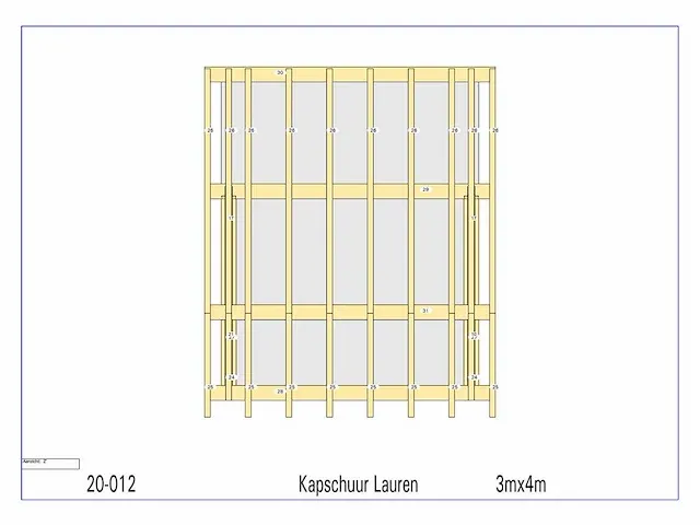 Fijnspar kapschuur 3x4m - afbeelding 3 van  21