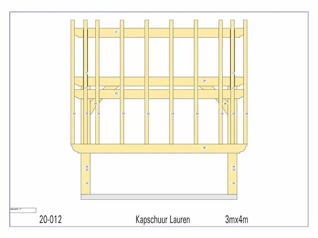 Fijnspar kapschuur 3x4m - afbeelding 20 van  21