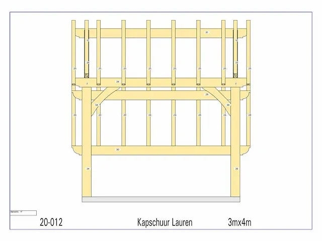 Fijnspar kapschuur 3x4m - afbeelding 21 van  21