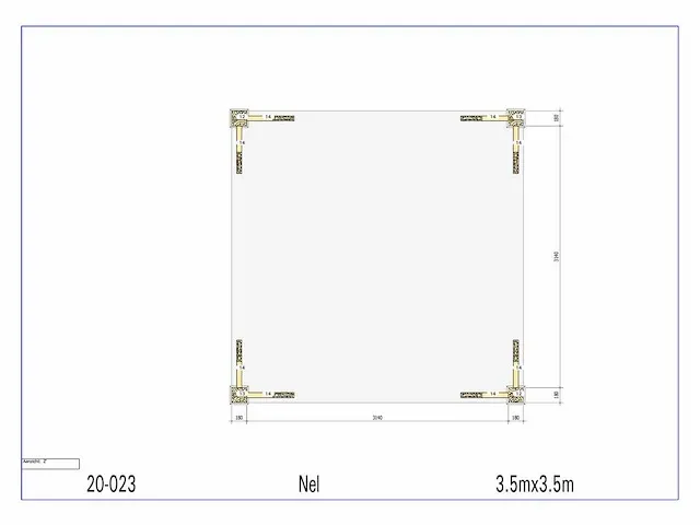 Fijnspar overkapping 3,5x3,5m - afbeelding 2 van  17