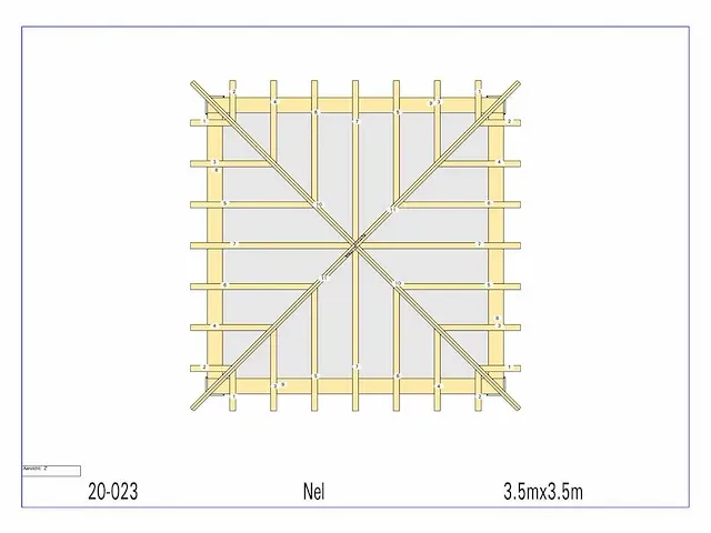 Fijnspar overkapping 3,5x3,5m - afbeelding 3 van  17