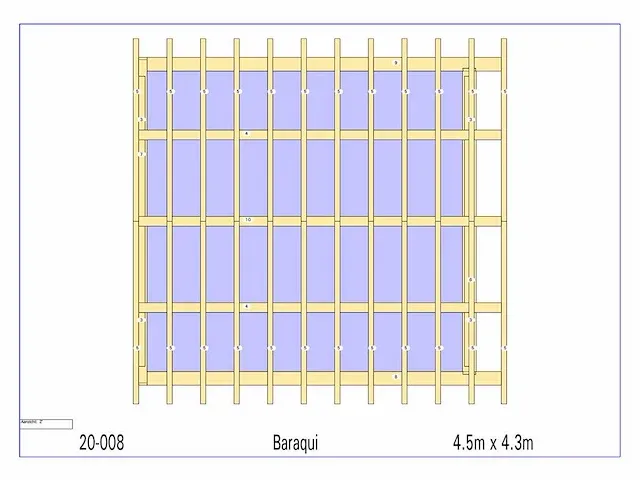 Fijnspar overkapping 4,3x4,5m - afbeelding 2 van  19