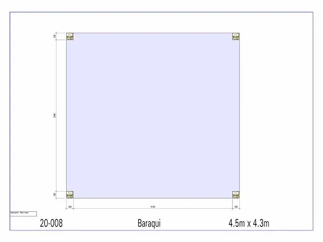 Fijnspar overkapping 4,3x4,5m - afbeelding 3 van  19