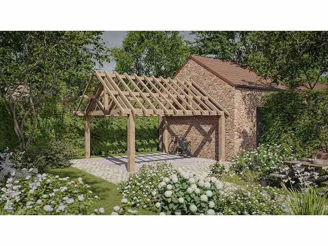 Fijnspar overkapping 4,3x4,5m - afbeelding 1 van  19