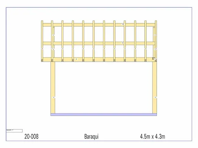Fijnspar overkapping 4,3x4,5m - afbeelding 18 van  19