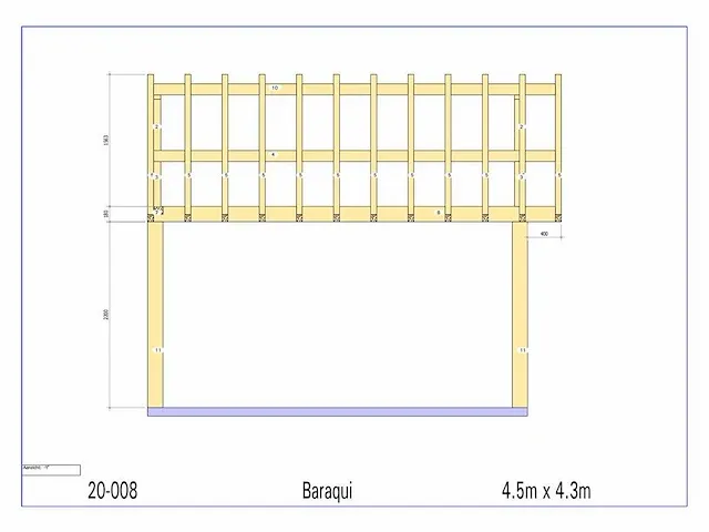 Fijnspar overkapping 4,3x4,5m - afbeelding 19 van  19