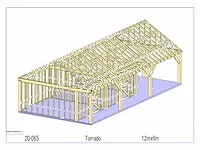 Fijnspar paardenstal 2 paarden met afdak 12x6m - afbeelding 12 van  22