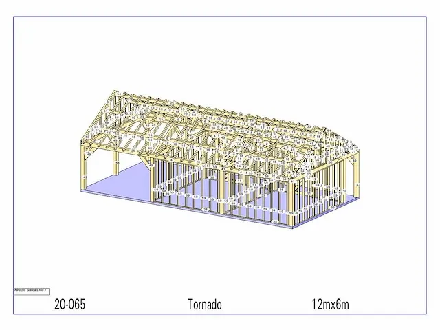 Fijnspar paardenstal 2 paarden met afdak 12x6m - afbeelding 18 van  22