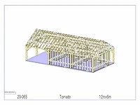 Fijnspar paardenstal 2 paarden met afdak 12x6m - afbeelding 18 van  22
