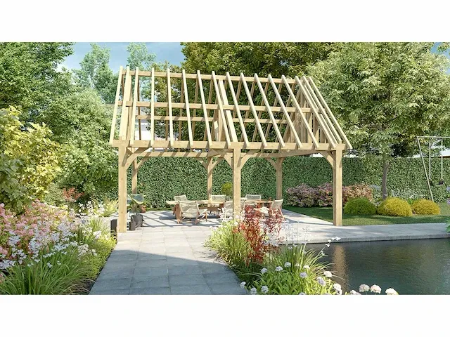 Fijnspar poolhouse 5x3,5m - afbeelding 1 van  18