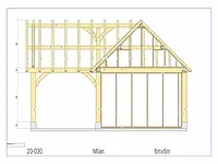 Fijnspar poolhouse 6x6m met dak en wandbekleding - afbeelding 2 van  30