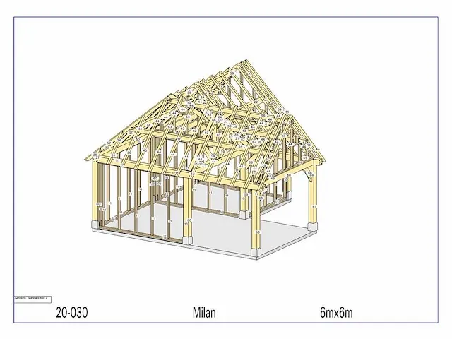 Fijnspar poolhouse 6x6m met dak en wandbekleding - afbeelding 25 van  30