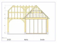 Fijnspar poolhouse 6x6m met dak en wandbekleding - afbeelding 2 van  37