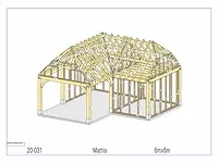 Fijnspar poolhouse 6x6m met dak en wandbekleding - afbeelding 23 van  37