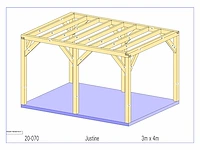 Fijnspar terrasoverkapping 4x3m - afbeelding 12 van  19