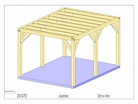 Fijnspar terrasoverkapping 4x3m - afbeelding 14 van  19