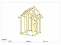 Fijnspar tuinhuis 2x2m - afbeelding 12 van  18