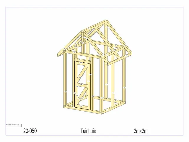 Fijnspar tuinhuis 2x2m - afbeelding 13 van  18